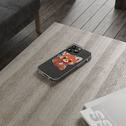 Red Panda Phone Case, Cute Plant Lover Gift