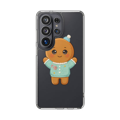 Kawaii Gingerbread Phone Case, Cute Christmas Sweater Cookie