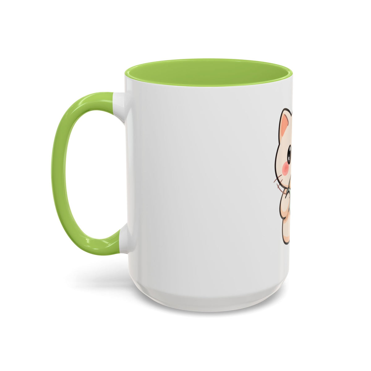 Kawaii Cat Coffee Mug, Cute Latte Accent Mug