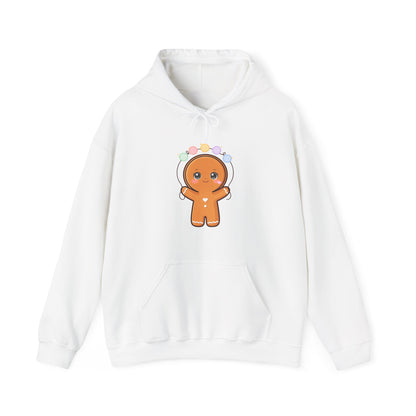 Kawaii Gingerbread Hoodie with Fairy Lights