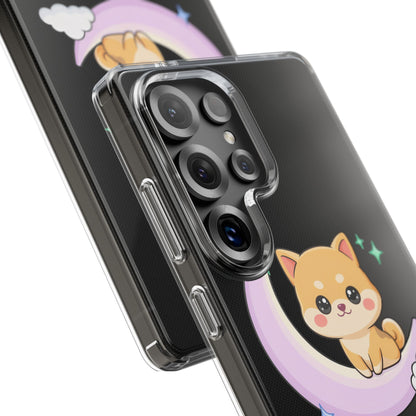 Kawaii Shiba Inu Phone Case – Crescent Moon Cutie