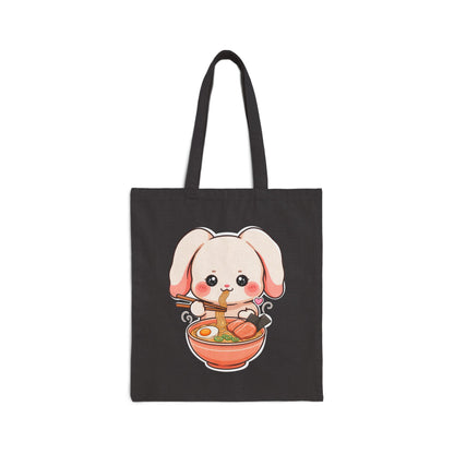 Kawaii Ramen Bunny Tote Bag for Cute Food Lovers