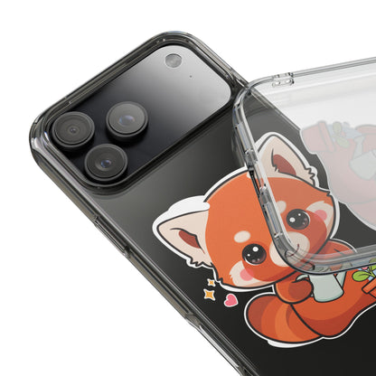 Red Panda Phone Case, Cute Plant Lover Gift