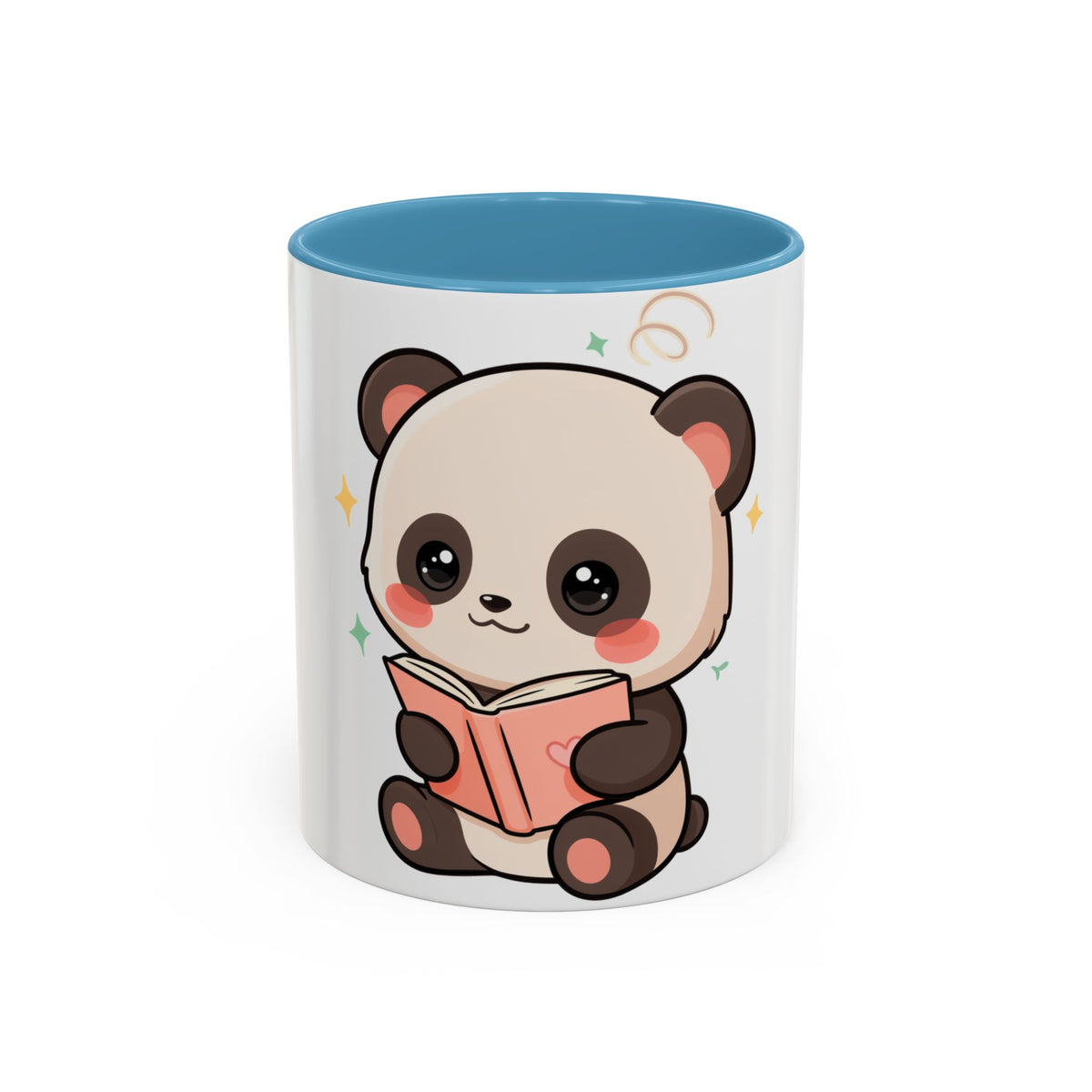 Kawaii Panda Reading Mug, Cute Book Lover Coffee Cup