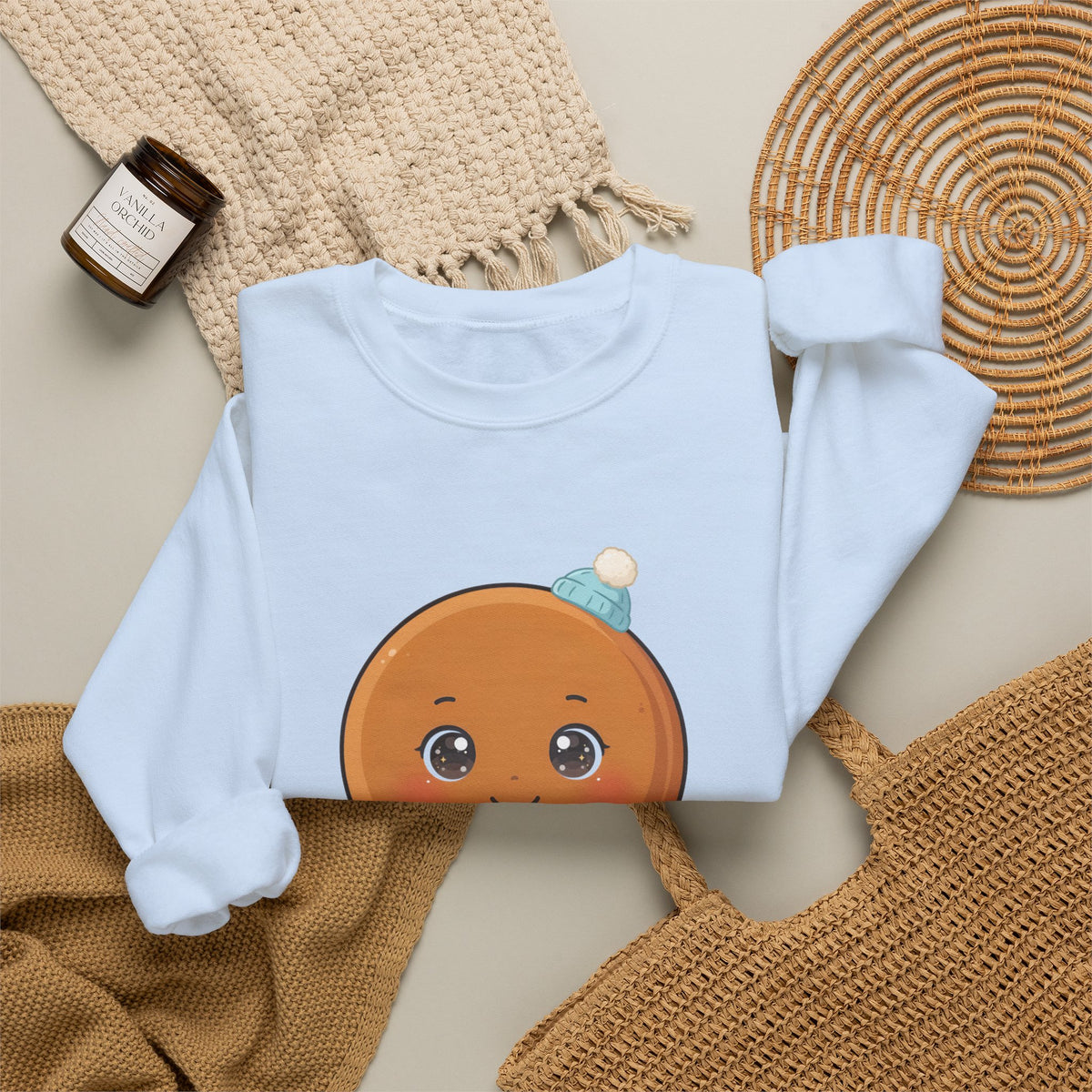 Kawaii Gingerbread Sweatshirt, Cute Christmas Crewneck