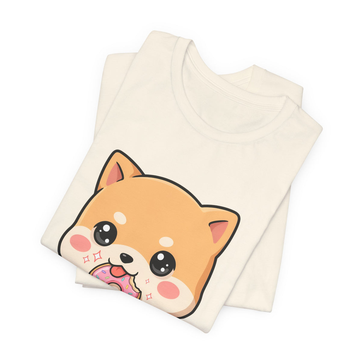 Kawaii Shiba Inu Donut Unisex Jersey Short Sleeve Tee