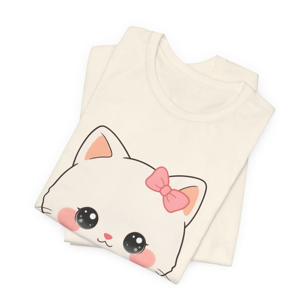 Kawaii Cat T-Shirt, Cozy Blanket Kitty for Cat Lovers