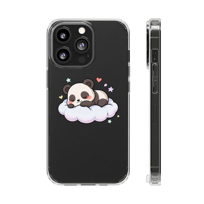 Sleeping Panda Clear Impact-Resistant Phone Case