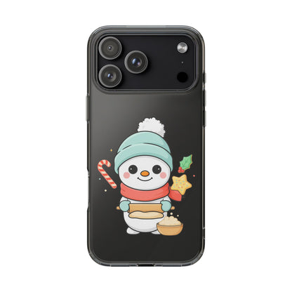 Christmas Snowman Phone Case, Cute Cookie Baker
