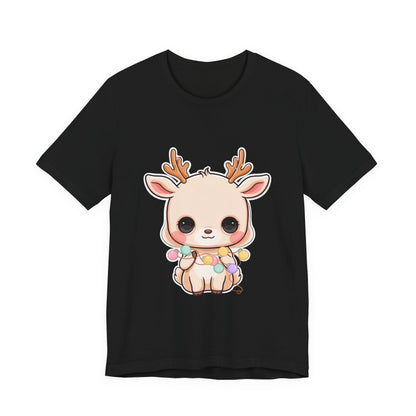 Kawaii Reindeer T-Shirt for Cozy Holiday Errands