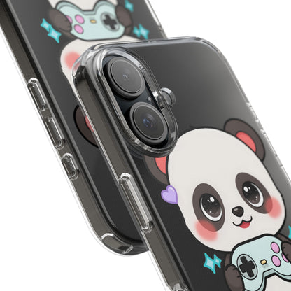 Gamer Panda Clear Impact-Resistant Phone Case