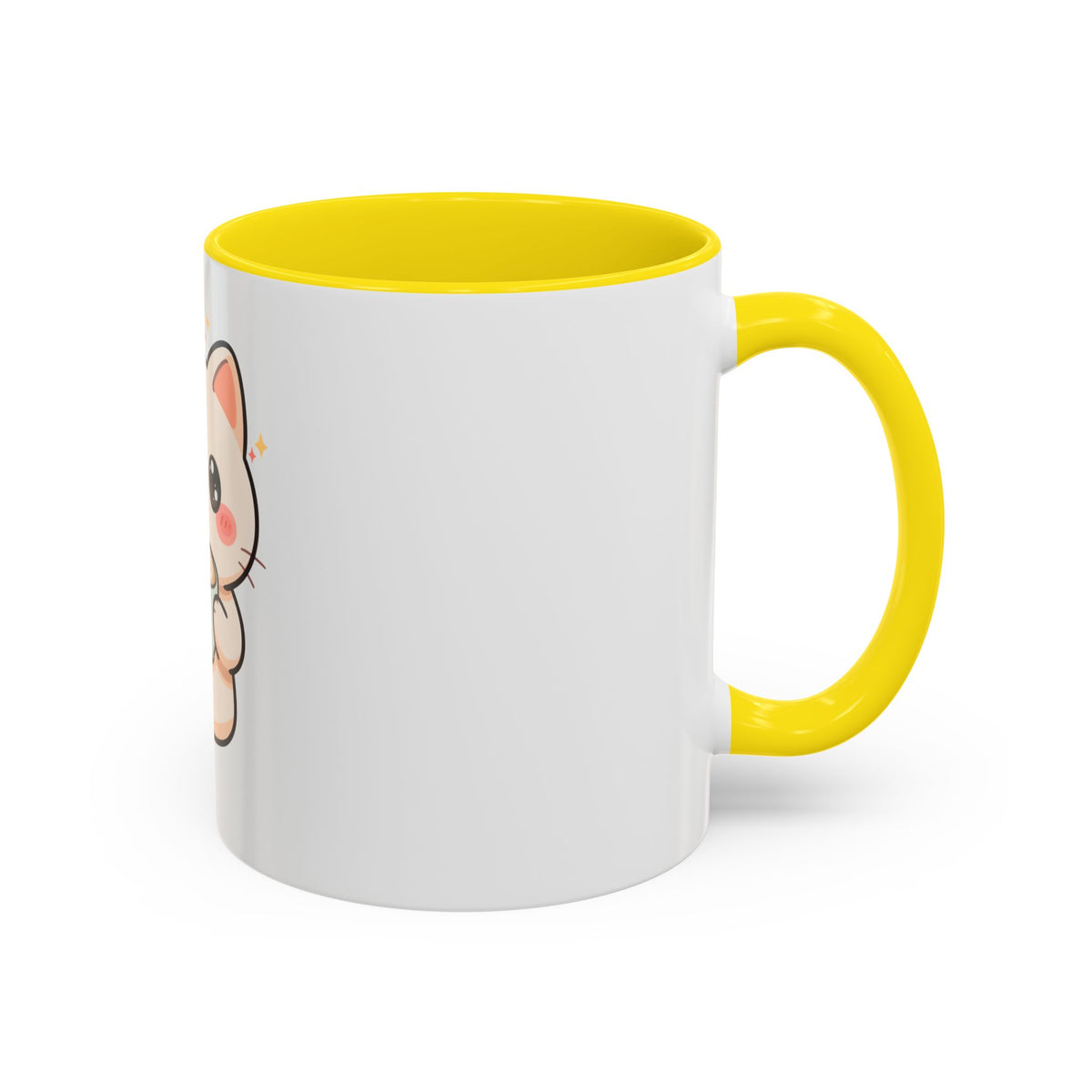 Kawaii Cat Coffee Mug, Cute Latte Accent Mug