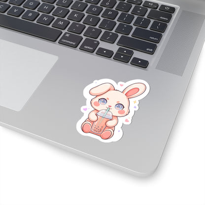 Kawaii Bunny Bubble Tea Sticker for Cute Gifts