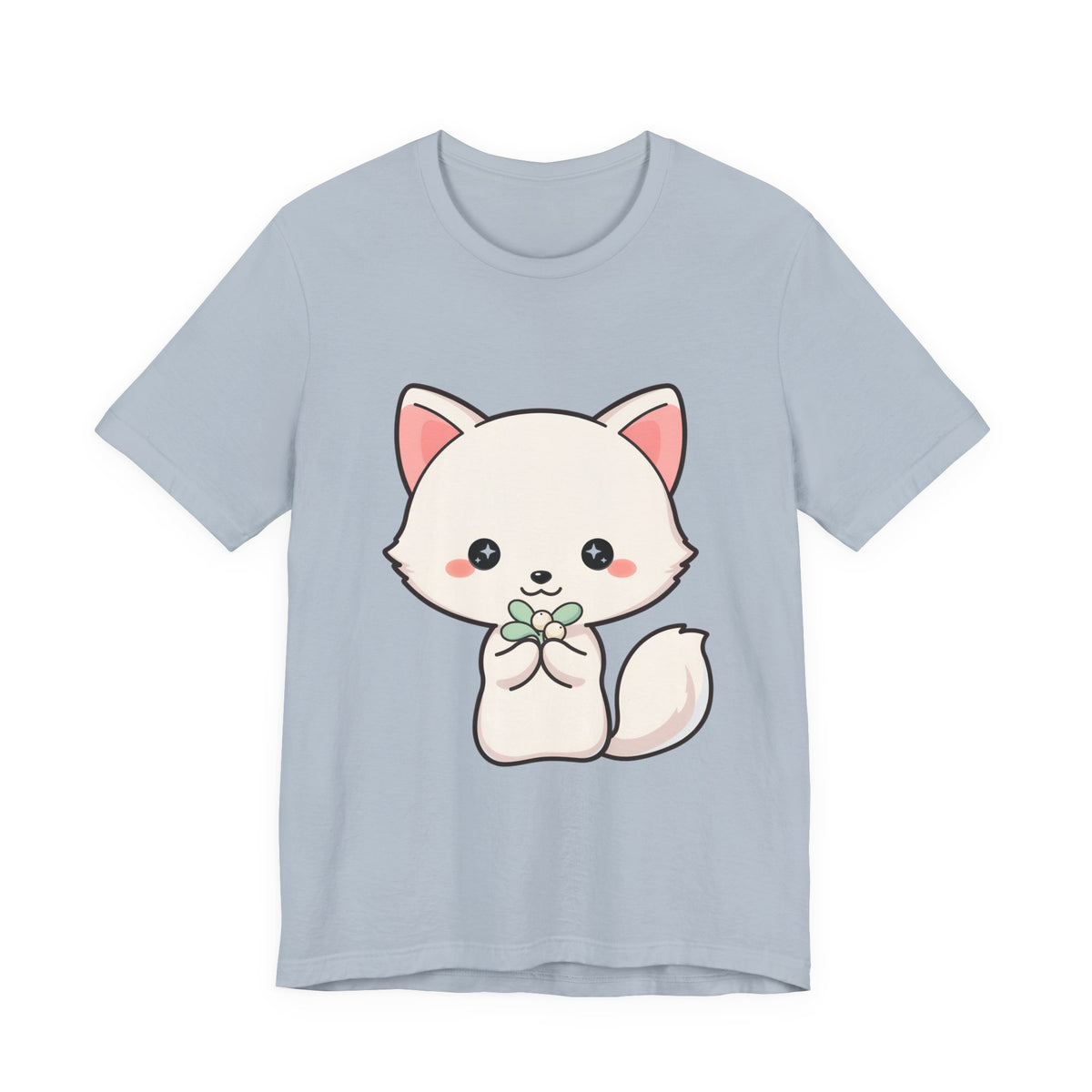 Christmas Fox T-Shirt, Cute Mistletoe Kawaii Tee