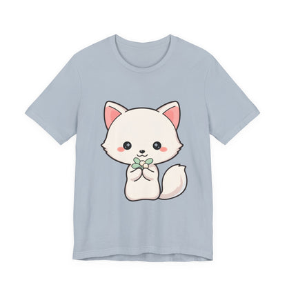 Christmas Fox T-Shirt, Cute Mistletoe Kawaii Tee