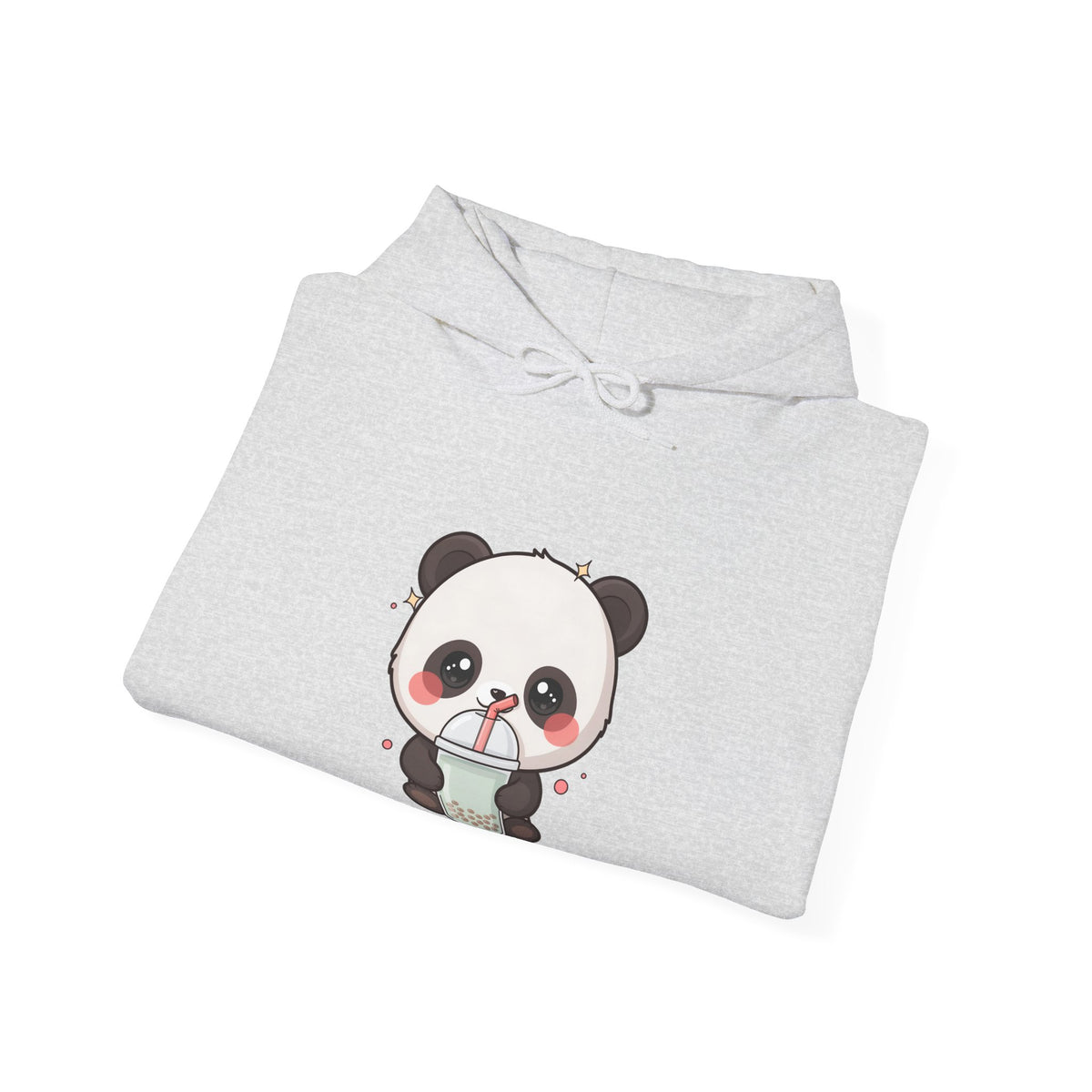 Bubble Tea Panda Hoodie, Kawaii Chibi Boba Sweatshirt