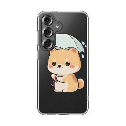Shiba Inu Phone Case, Kawaii Rainy Day Pup