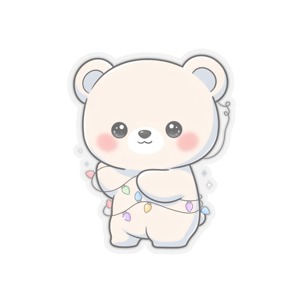 Kawaii Polar Bear Sticker for Cozy Desk Decor