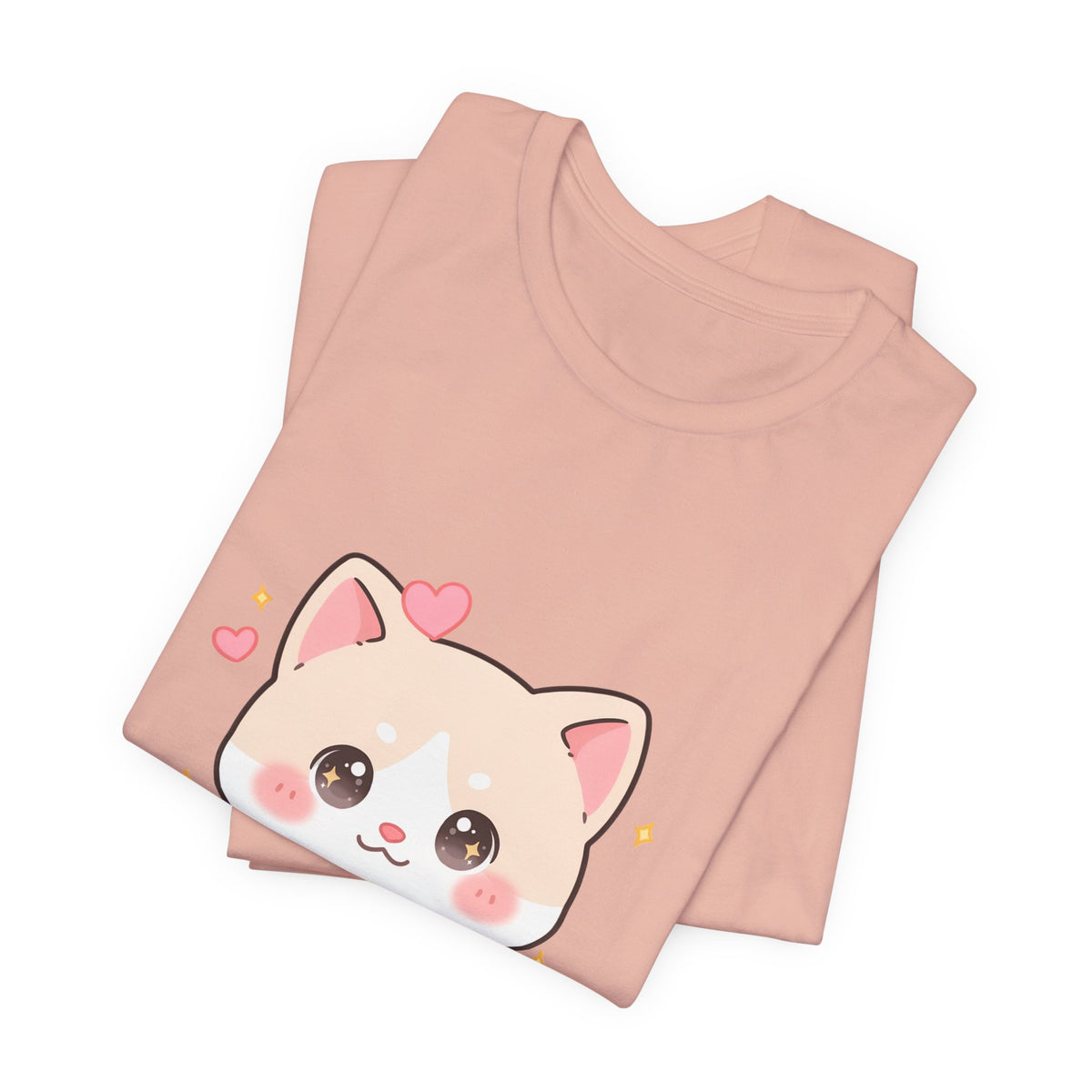 Kawaii Reading Cat T-Shirt for Book Lovers