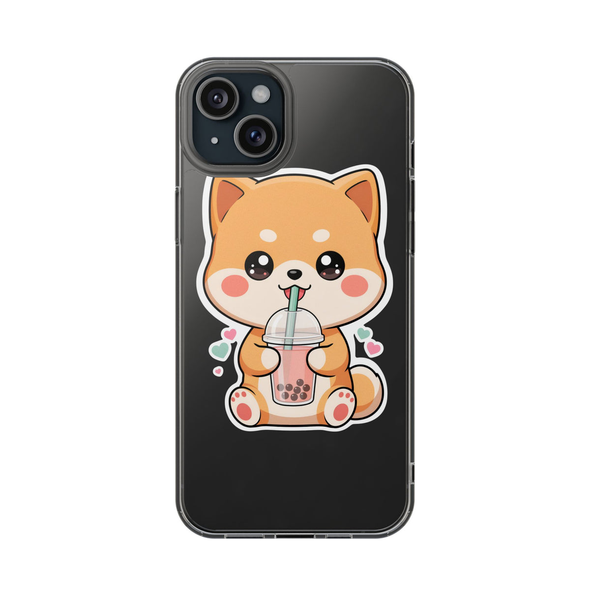 Kawaii Shiba Inu Phone Case for Bubble Tea Lovers