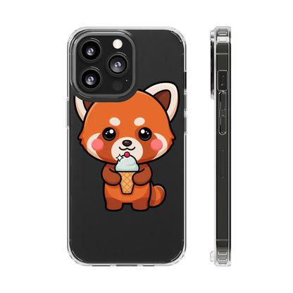 Kawaii Red Panda Phone Case with Ice Cream