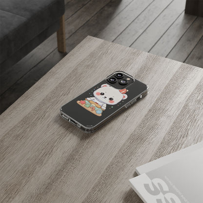 Christmas Bear Cookie Baking Clear Phone Case