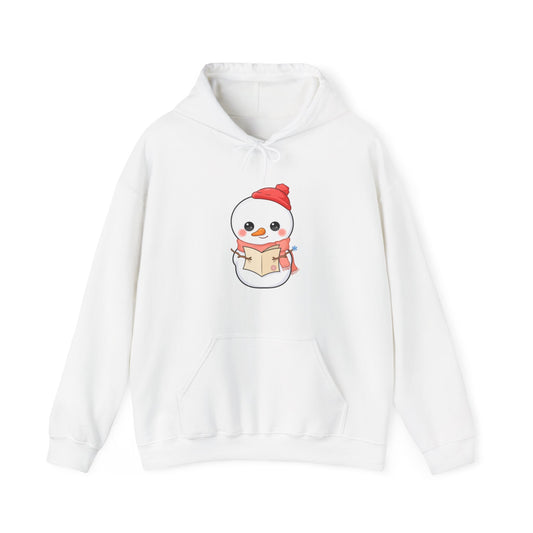 Christmas Snowman Hoodie for Cozy Holiday Reading