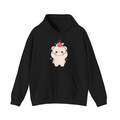Christmas Polar Bear Hoodie, Cute Kawaii Holiday Sweatshirt