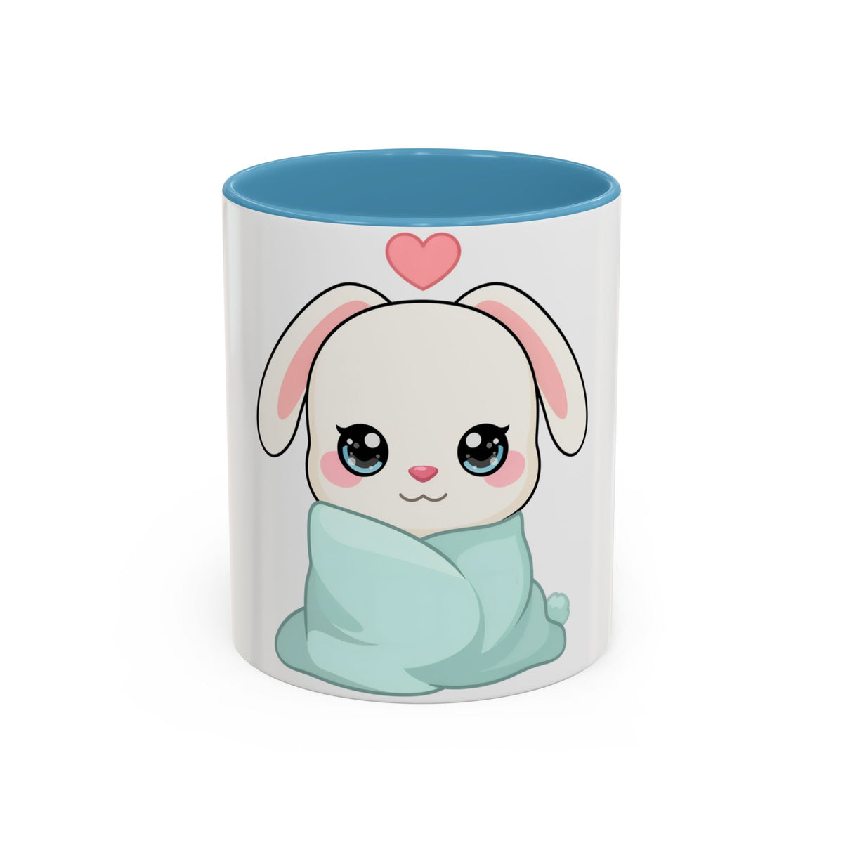 Kawaii Bunny Accent Coffee Mug for Cozy Moments