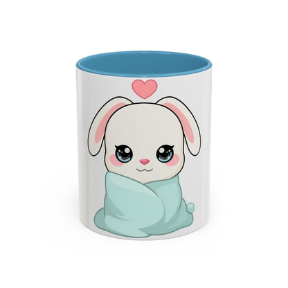 Kawaii Bunny Accent Coffee Mug for Cozy Moments