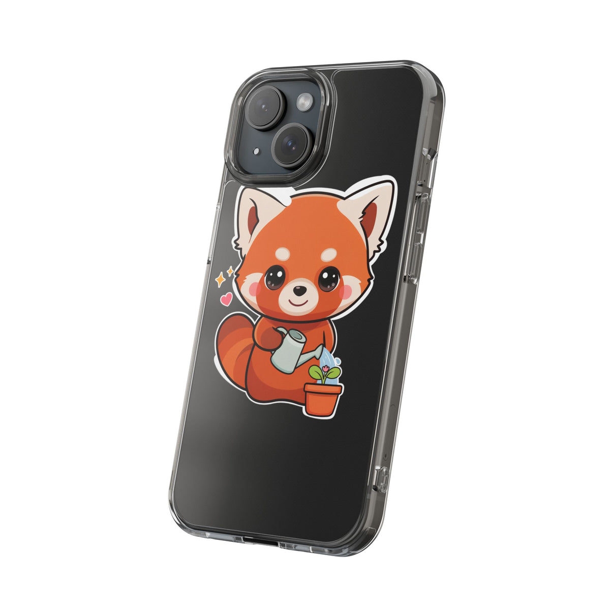 Red Panda Phone Case, Cute Plant Lover Gift