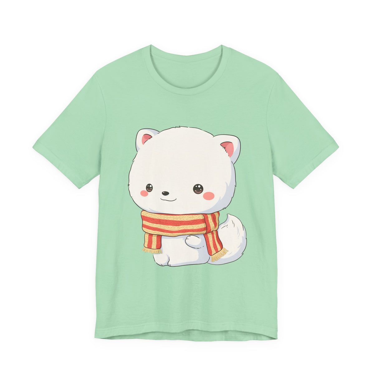 Kawaii Arctic Fox Christmas Tee for Cute Holiday Fans