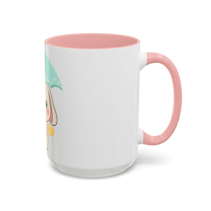 Kawaii Bunny Accent Coffee Mug for a Cheerful Desk