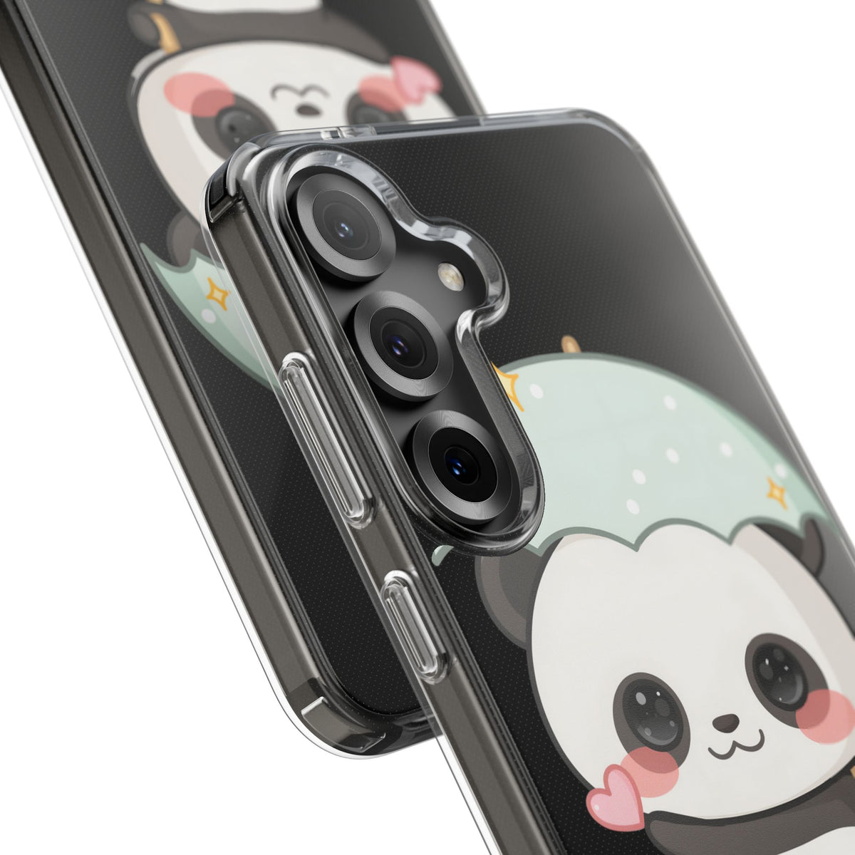 Kawaii Panda Clear Impact-Resistant Phone Case