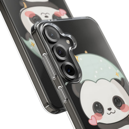 Kawaii Panda Clear Impact-Resistant Phone Case