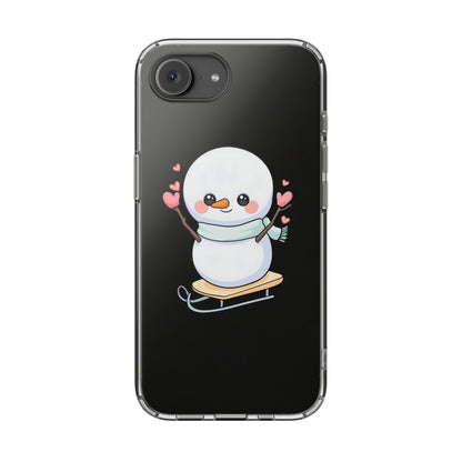 Kawaii Snowman Phone Case, Cute Winter Cheer