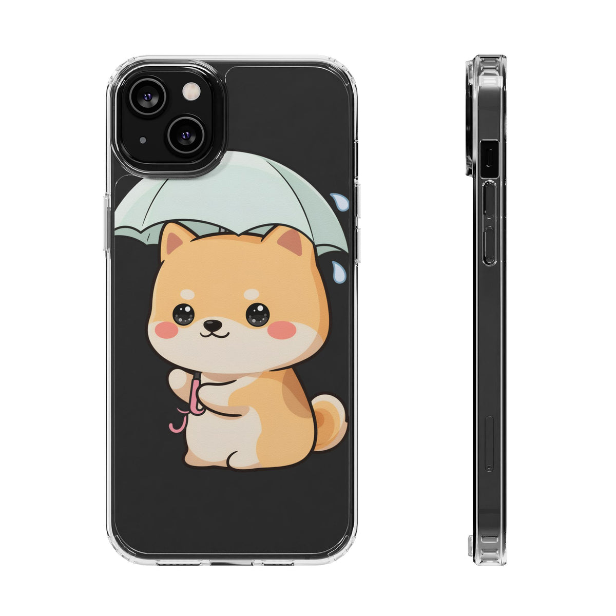 Shiba Inu Phone Case, Kawaii Rainy Day Pup