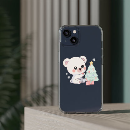 Christmas Polar Bear Phone Case, Kawaii Holiday Accessory
