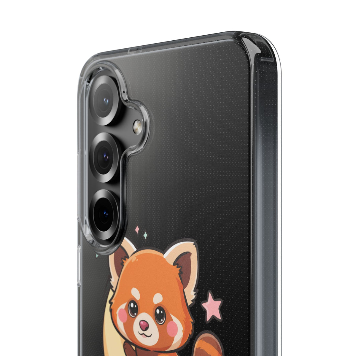 Red Panda Phone Case, Kawaii Moon Companion