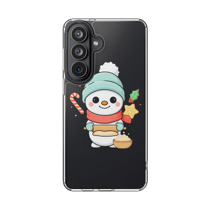 Christmas Snowman Phone Case, Cute Cookie Baker