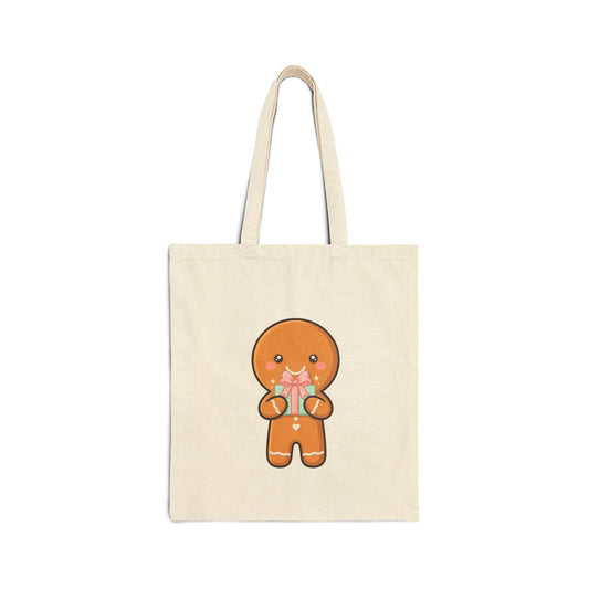 Kawaii Gingerbread Tote Bag with Gift for Holiday Cheer