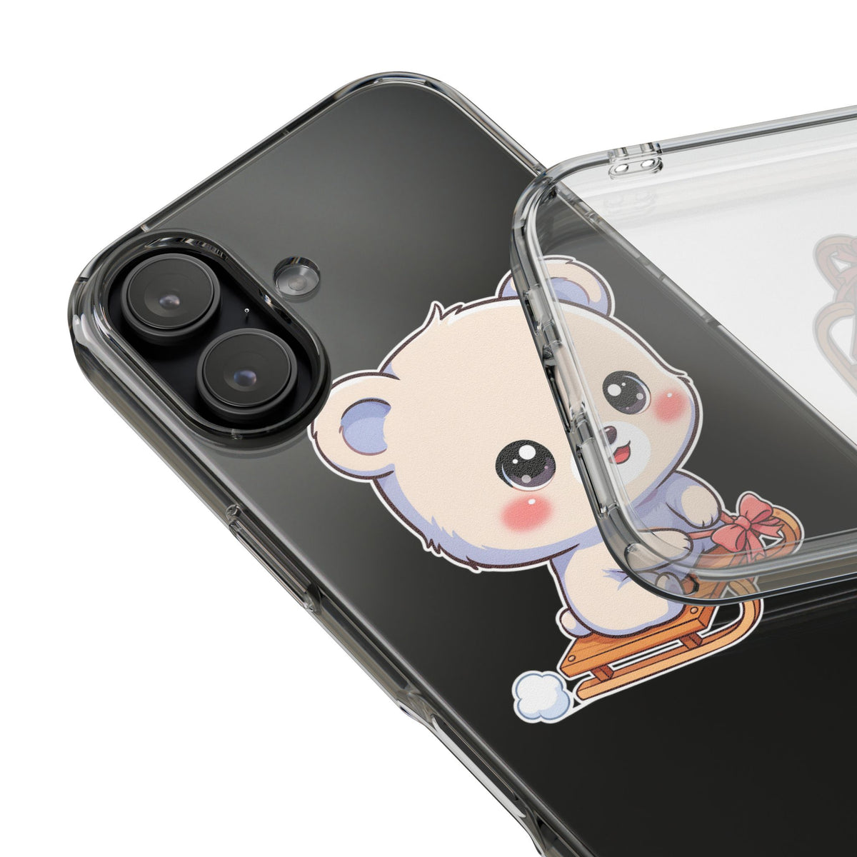 Kawaii Polar Bear Phone Case, Cute Winter Gift