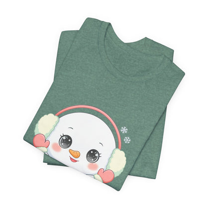 Kawaii Snowman T-Shirt for Cute Winter Style