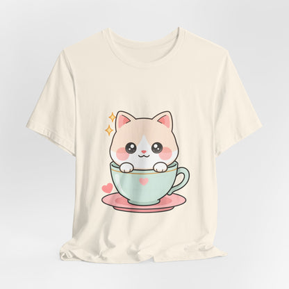 Kawaii Cat T-Shirt for Cute Cat and Chibi Art Fans