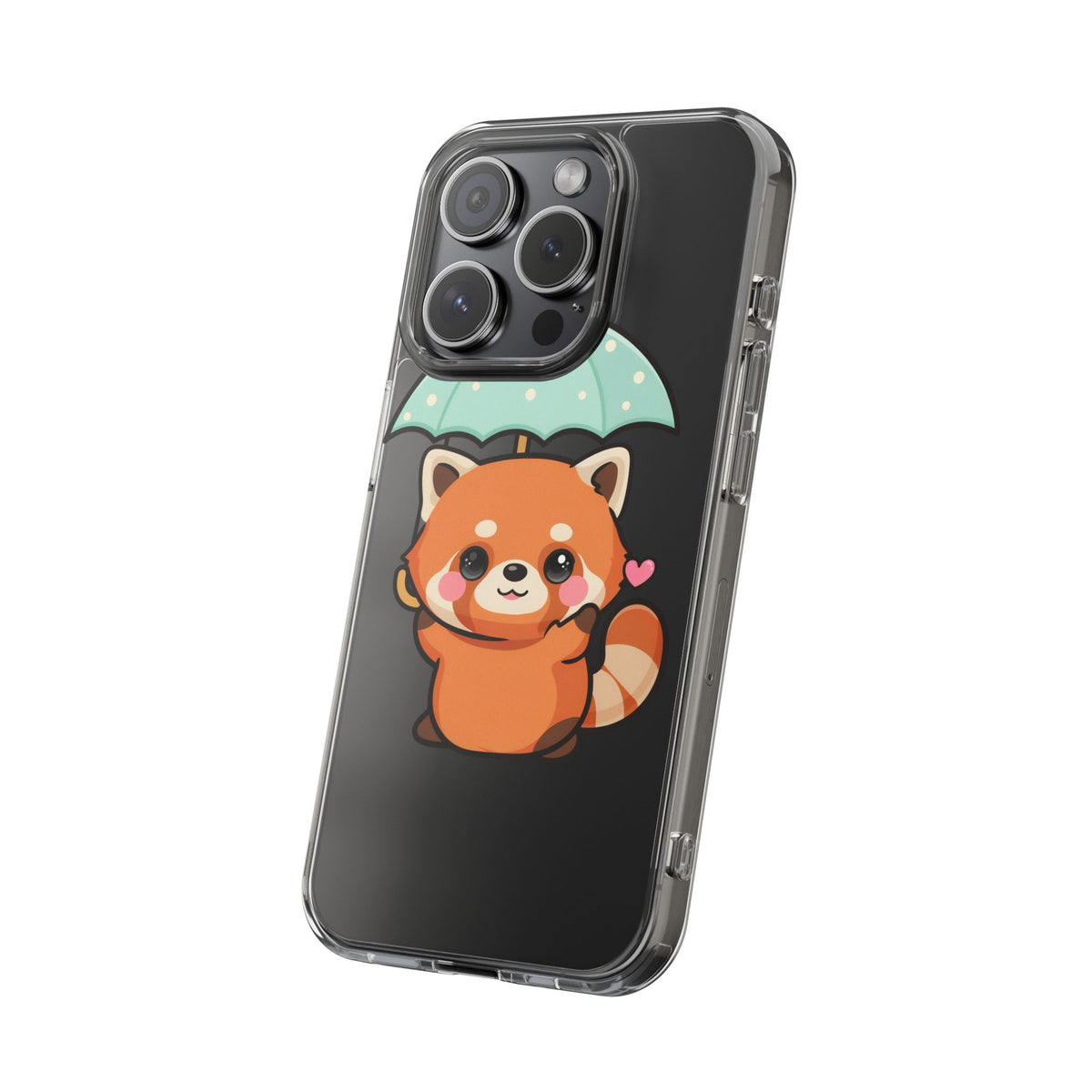 Kawaii Red Panda Clear Impact-Resistant Case