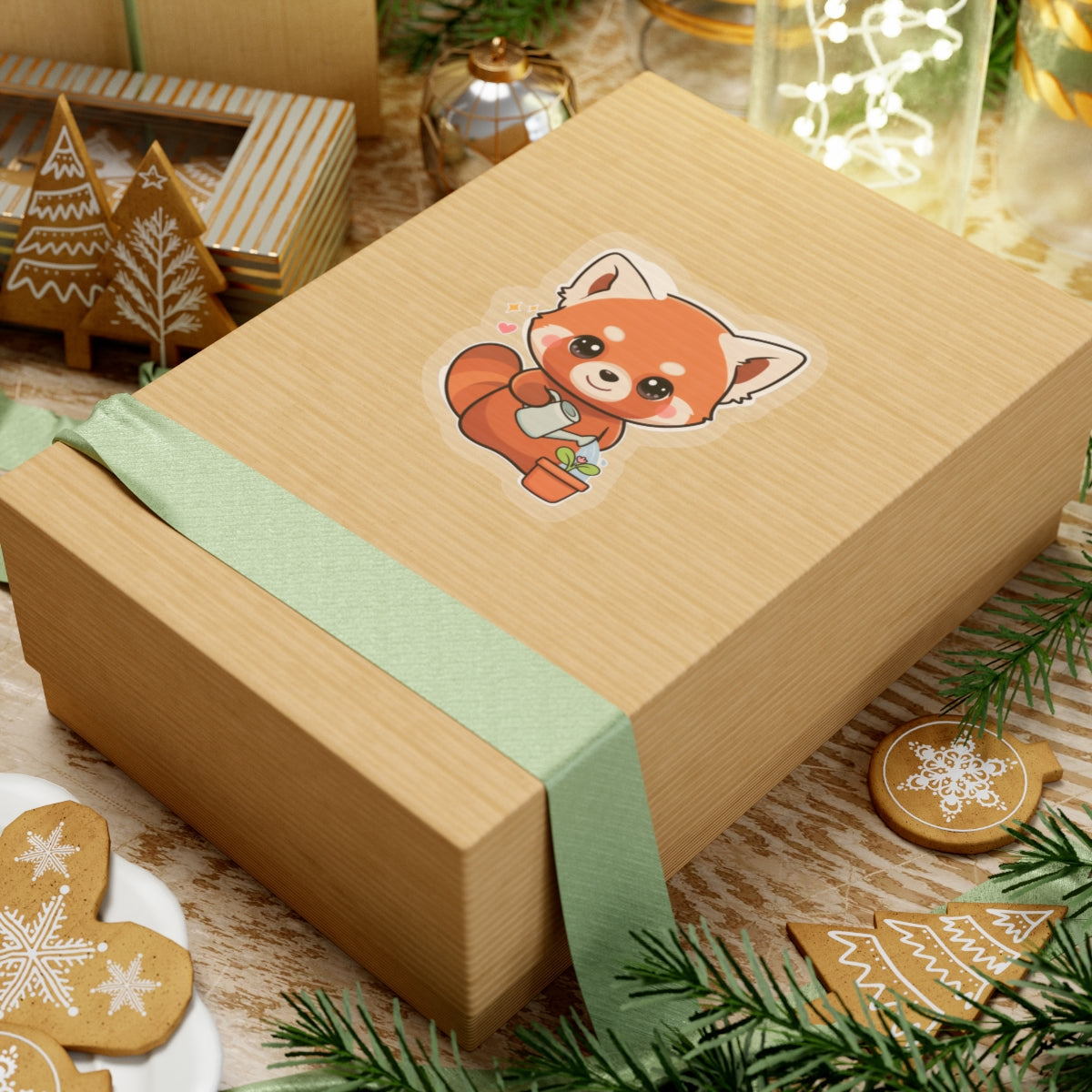 Red Panda Plant Lover Sticker for Gardening Gifts
