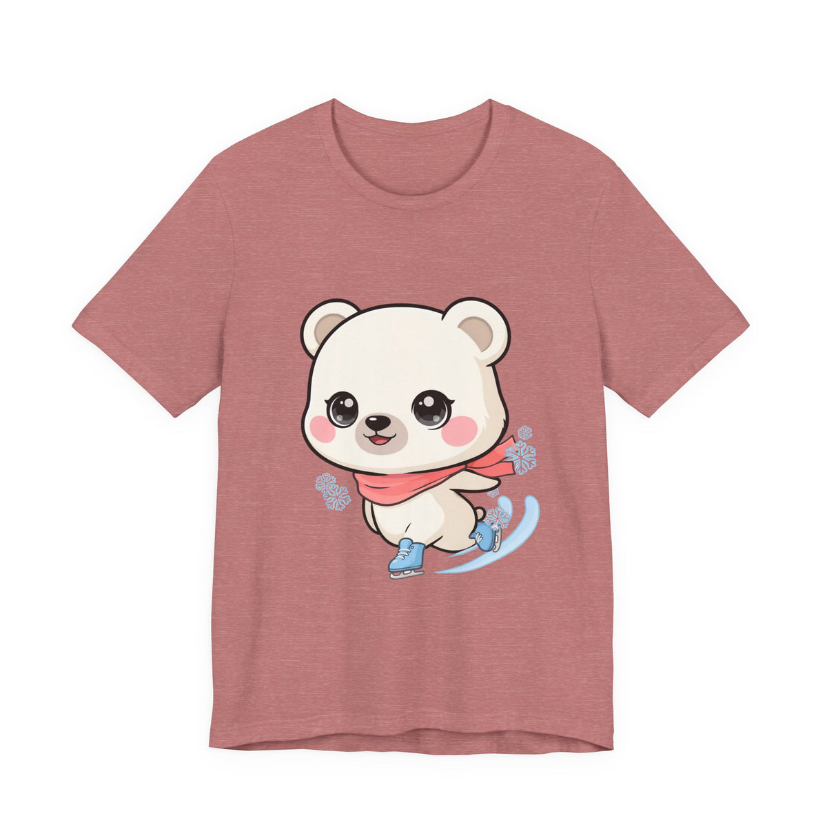 Kawaii Ice Skating Polar Bear Tee for Winter Gift Giving