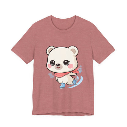 Kawaii Ice Skating Polar Bear Tee for Winter Gift Giving