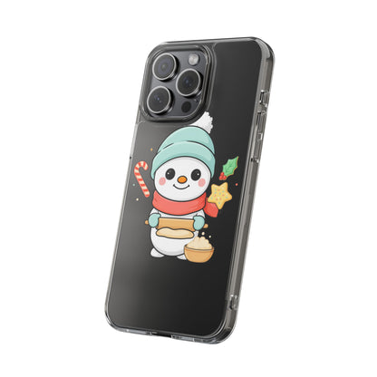 Christmas Snowman Phone Case, Cute Cookie Baker