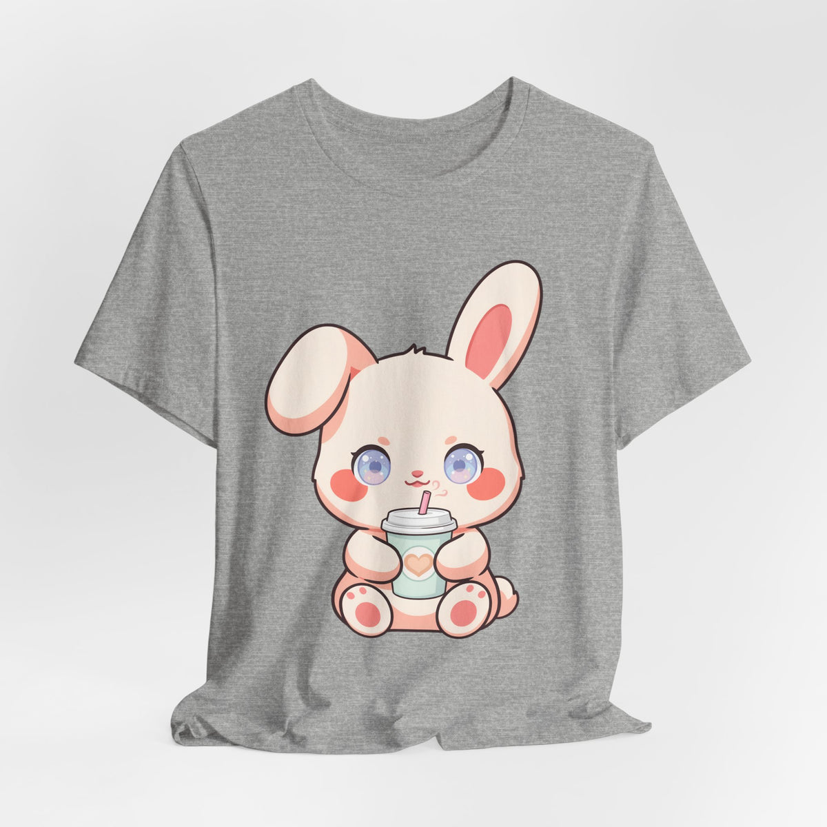 Kawaii Bunny Coffee T-Shirt: Cute Latte Lover Tee